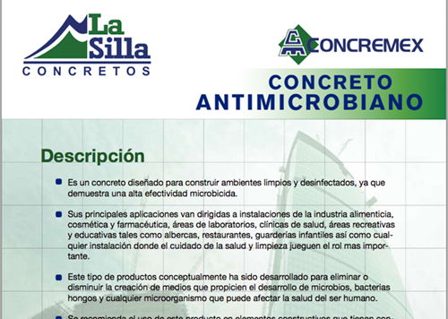Concreto antibacterial
