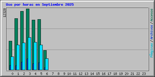 Uso por horas en Septiembre 2025